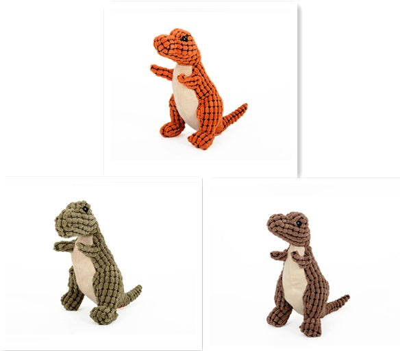 Jouet Dinosaure en Peluche pour Chien - Couineur Interactif