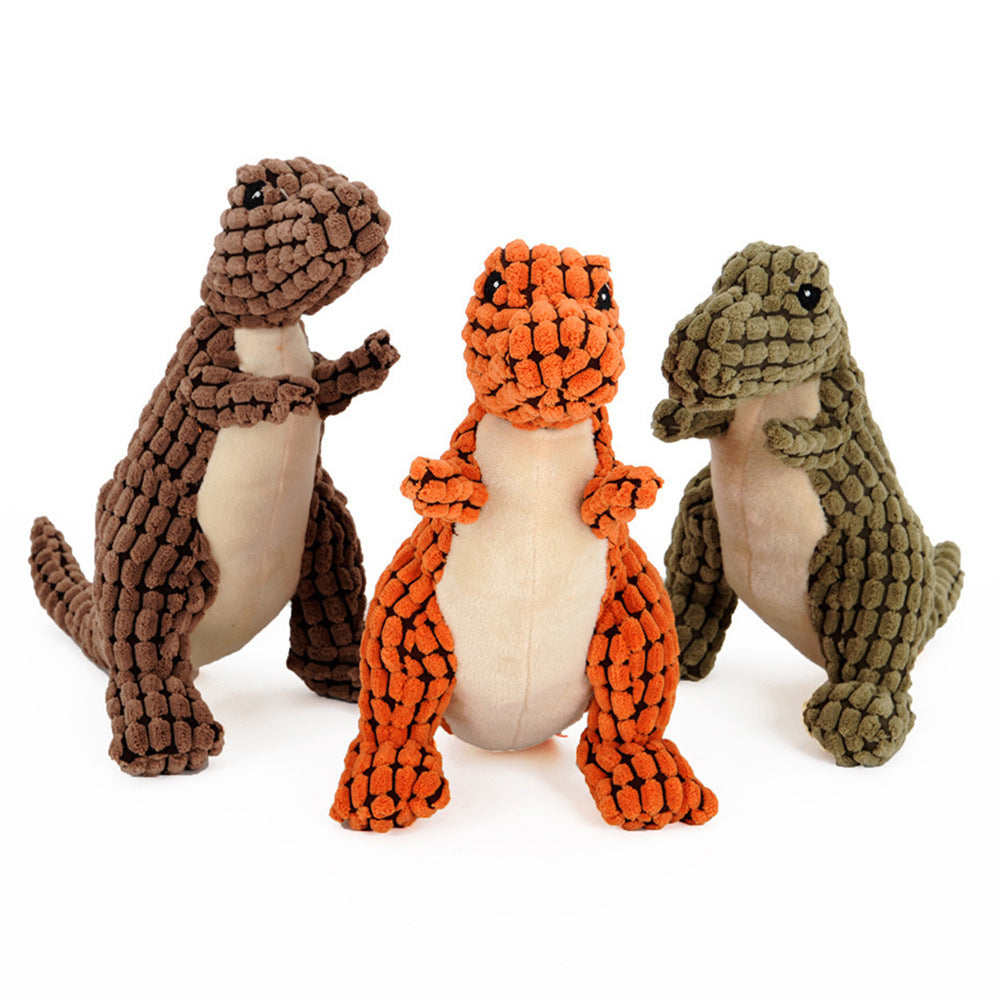 Jouet Dinosaure en Peluche pour Chien - Couineur Interactif